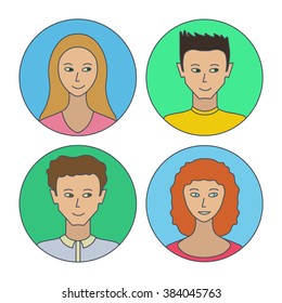 Those people.Avatars of men and women.The images of people's faces.