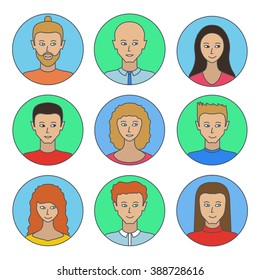 Those people.Avatars of men and women.The images of people's faces.