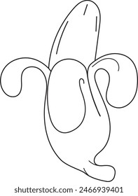 para aquellos de ustedes que están buscando materiales para hacer libros para colorear para niños. Esta imagen es adecuada para usted. un simple plátano
