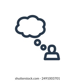 Thought Bubble for Comic Vector Icon