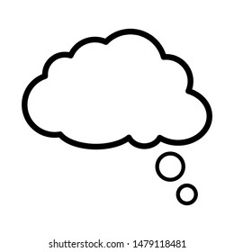Thought bubble icon design. Thought bubble icon in trendy flat style design. Vector illustration.