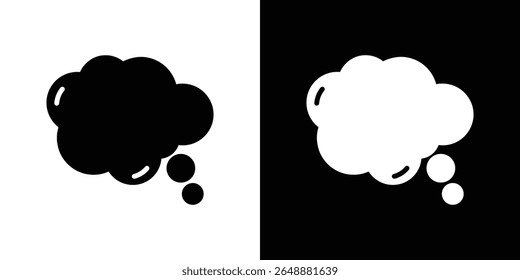 Thought bubble icon of a flat style vector