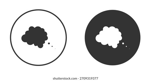 Gedanke Blase Symbol in Glyphe-Stil für Web-Design. UI-UX-Symbole