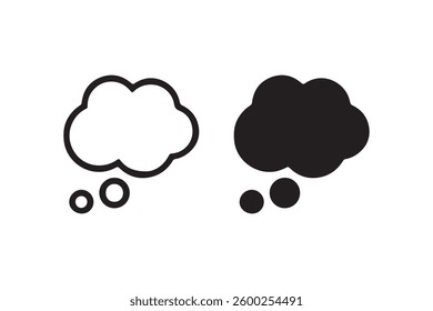 Thought bubble icon for ideas and imagination Vector