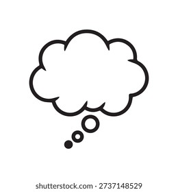 Thought bubble icon isolated on white background.