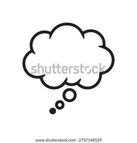 Thought bubble icon isolated on white background.