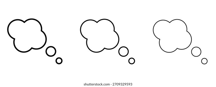 Thought bubble icon linear style sign for mobile concept and web design.
