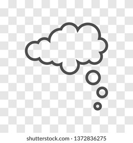 Thought bubble icon on transparent background - vector