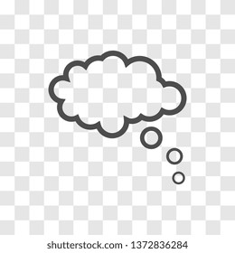 Thought bubble icon on transparent background - vector
