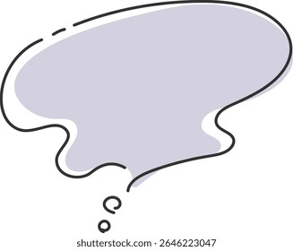 Ícone de Bolha de Pensamento Representando Preocupação ou Preocupação (Estilo Scribble)