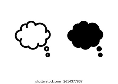 Thought bubble icon set. Perfect for illustrating ideas, communication, and brainstorming