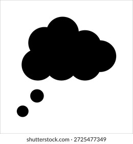 Thought bubble Icon. Symbol isolated white background. vector illustration. color editable.