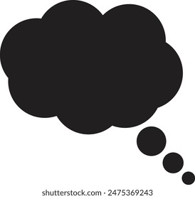 Thought bubble icon . Think bubble icon . Dream cloud icon vector