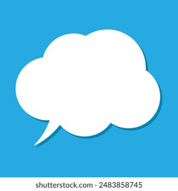Thought bubble icon, thinking cloud icon for apps and websites. Set of speech bubbles. Speak bubble text, cartoon chatting box, message box.	