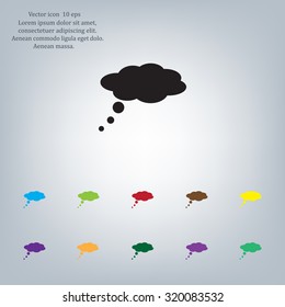 thought bubble icon, vector illustration. Flat design style