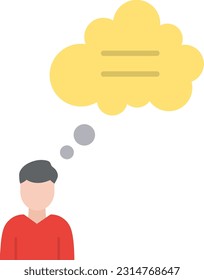 Thought Bubble icon vector image. Suitable for mobile application web application and print media.