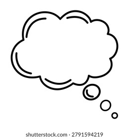 Thought Bubble Idea Concept Thinking Mind Brainstorm Communication Creative Imagination Speech Cloud Graphic Element Isolated Vector Illustration Design