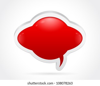 Thought bubble isolated on gray white background