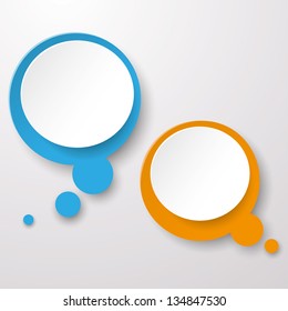 Thought bubble labels with empty space.