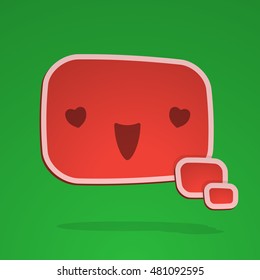 Thought Bubble with Love Face