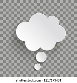 Thought bubble on the checked background. Eps 10 vector file.