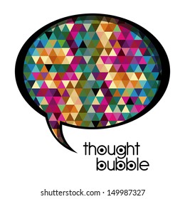 thought bubble over white background vector illustration 
