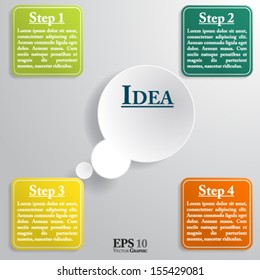 Thought bubble template. Well organized eps 10 document with descriptive layer names for quick and easy modifications