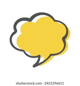 Thought bubble vector, comic style. Chat balloon or cloud cartoon icon.