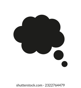 Pensé en la burbuja. Ilustración vectorial. imagen de stock.