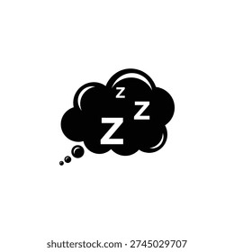 A thought bubble with Zs symbolizing sleep or dreaming in a simple illustration style