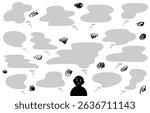 Thought Bubbles of Confusion and Worry