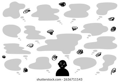 Thought Bubbles of Confusion and Worry