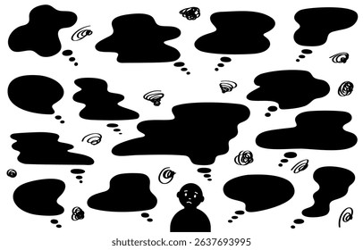 Thought Bubbles of Confusion and Worry