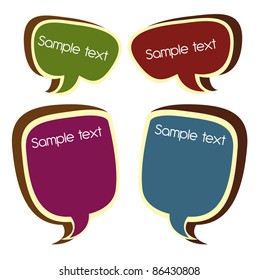 thought bubbles isolated over white background. vector