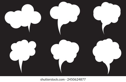 Thought bubbles. Think. Empty thought cloud. Vector illustration.  Creative thought balloon.