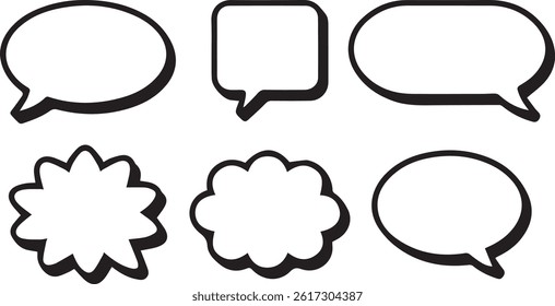 Thought Bubbles Vector Set – Editable Thinking Icons 