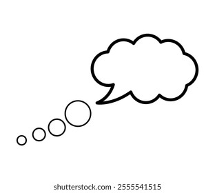 thought cloud isolated on white