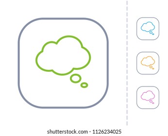 Thought Cloud - Simple Icons. A minimalistic vector icon.