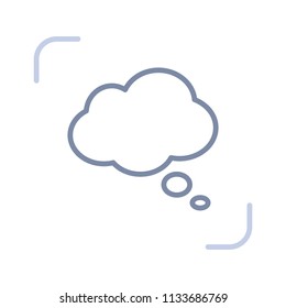 Thought Cloud - Simple Icons. A minimalistic vector icon.