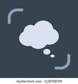 Thought Cloud - Simple Icons. A minimalistic vector icon.