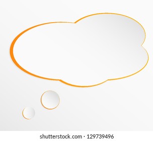 Thought cloud or speech bubble