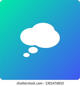 thought cloud vector icon. thought cloud single web icon on trendy gradient