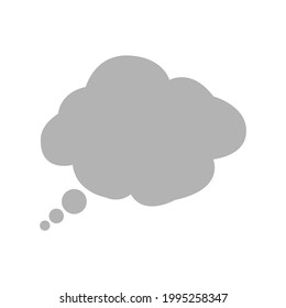 Thought clouds icon on white background, vector illustration