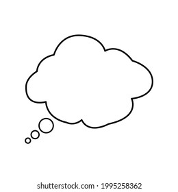 Thought clouds icon on white background, vector illustration