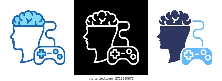 Icono de control del pensamiento Ilustración vectorial triplestyle