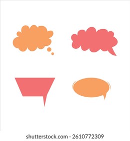 Thought and dialogue cloud shapes vector illustration