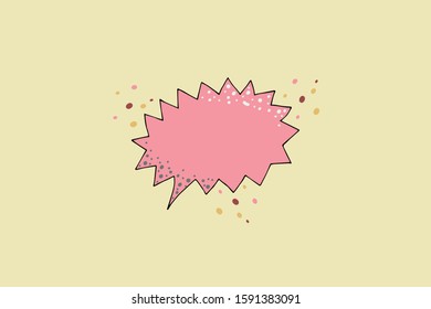 Thought frame. Speech bubble. Dream cloud. Talk balloon. Quote box.  Hand drawn vector illustration icons.  
