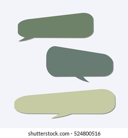 Thought frame. Speech bubble. Dream cloud. Talk balloon. Quote box.  Set of vector illustration icons.  