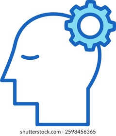 Thought Icon Blue Vector Illustration