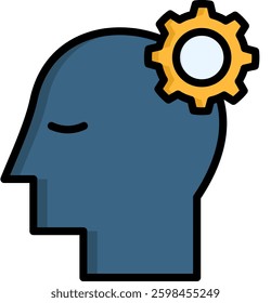 Thought Icon Lineal Color Vector Illustration